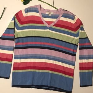 Vintage Tommy Hilfiger CableKnit Color Stripe XL